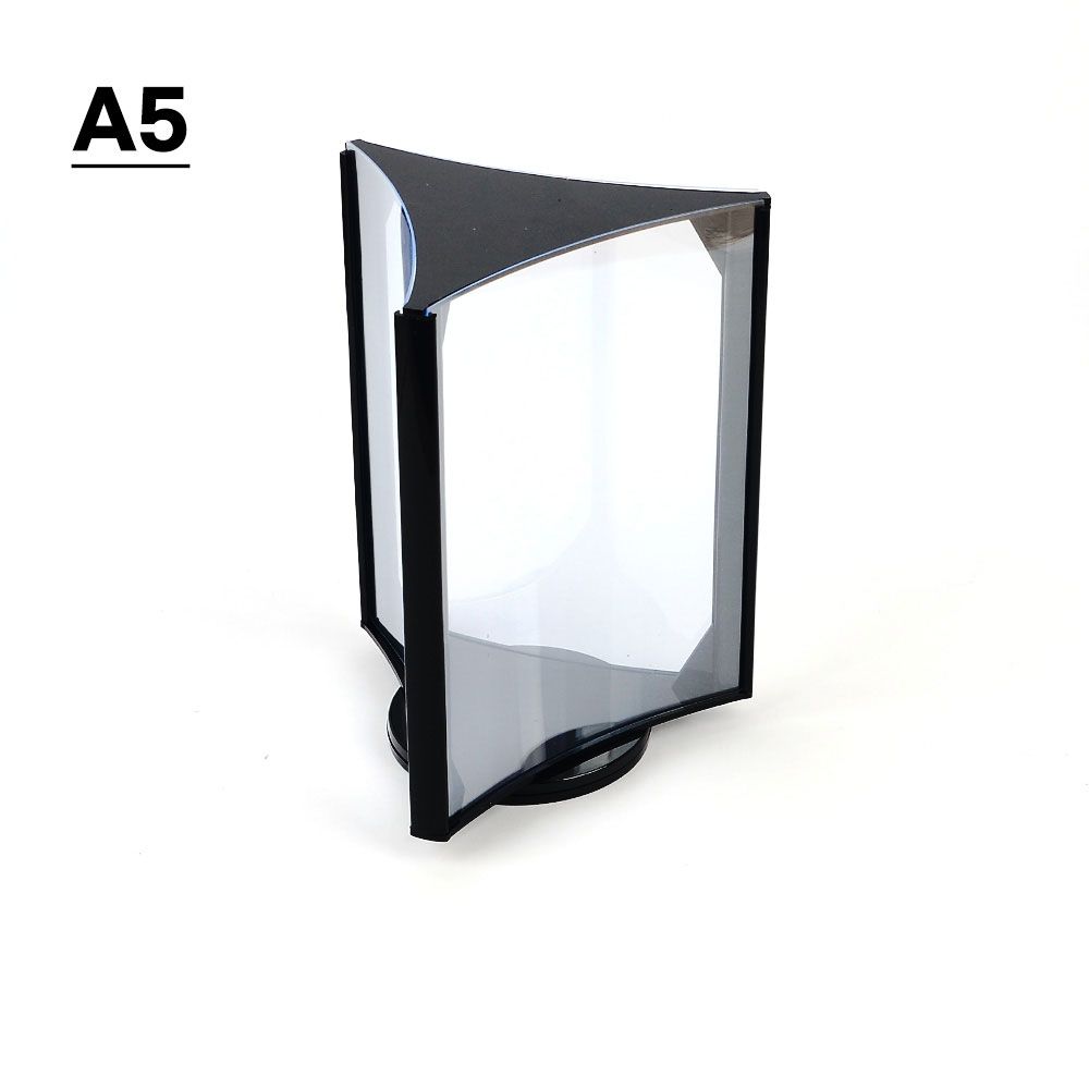 아이티알,NE 아크릴 회전형 A5 3면 꽂이 (블랙) 테이블 안내판