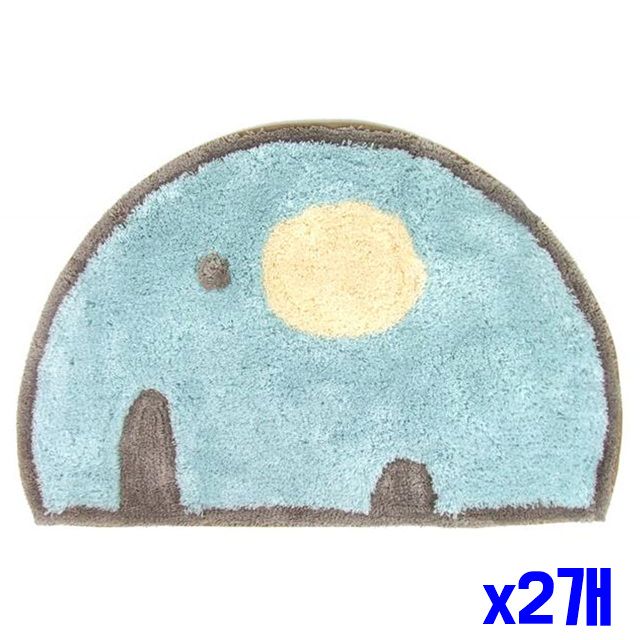 부드러운 40x60cm x2개 발매트 코끼리 색상랜덤 주방