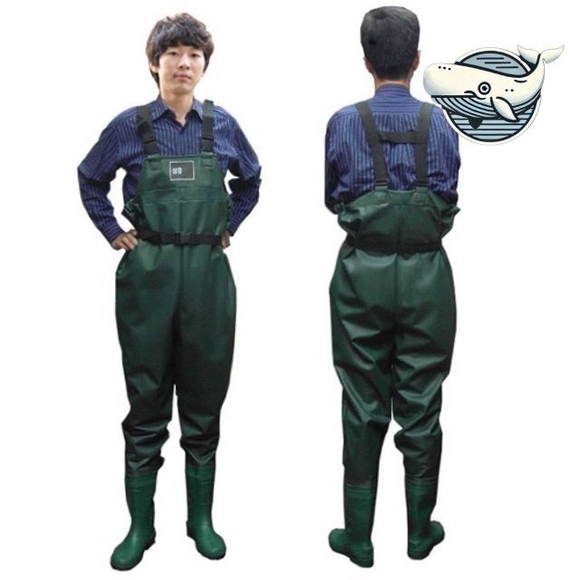 작업용 방수 가슴장화 작업장 멜빵장화 농업용