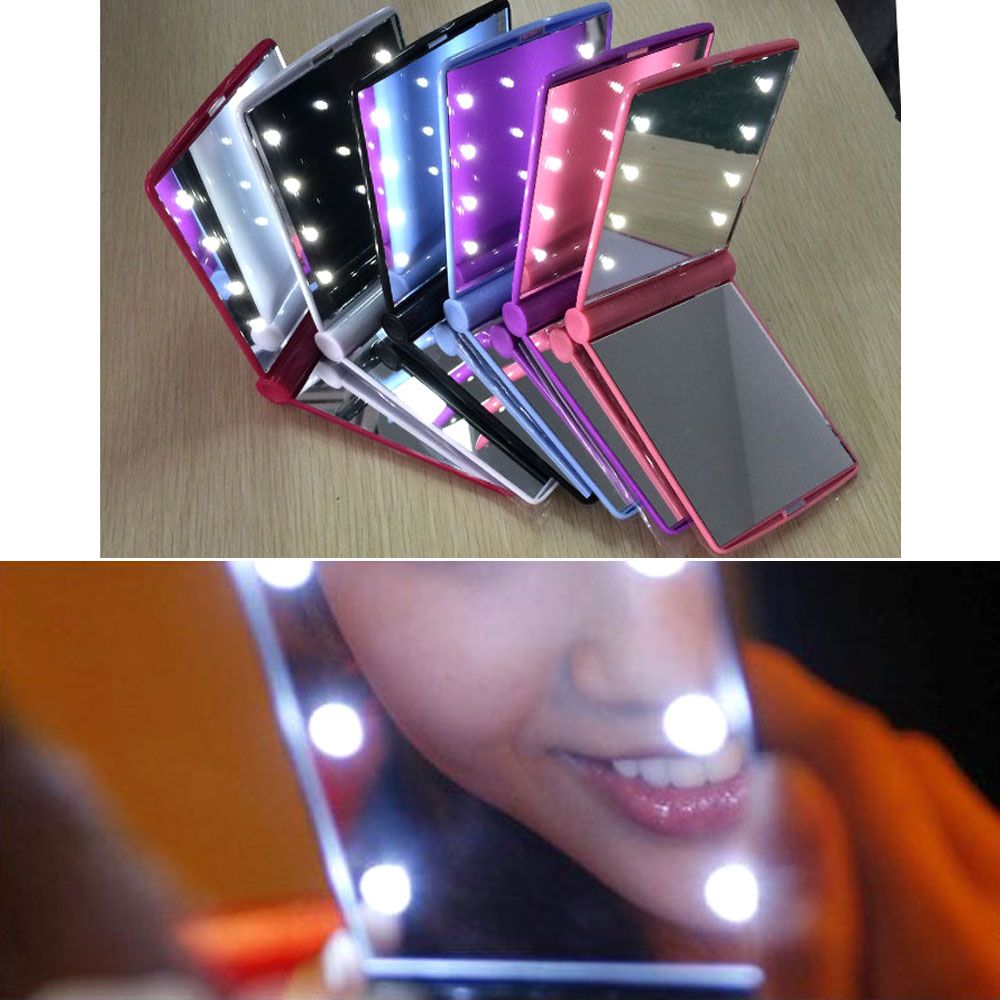 휴대용 LED 메이크업거울 야간 화장 조명 거울