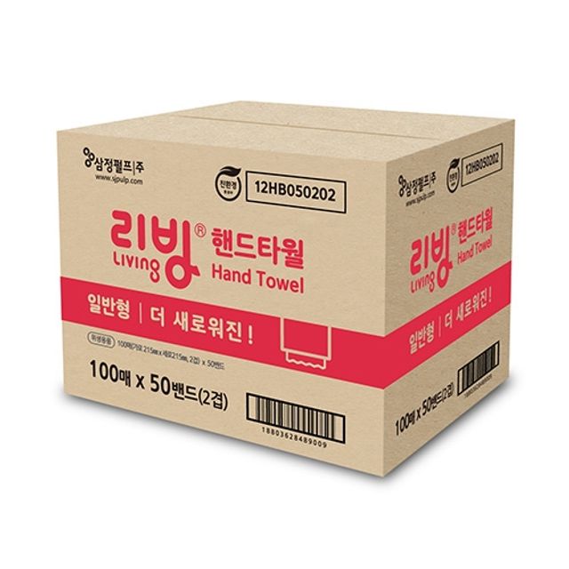 삼정펄프 리빙 핸드타올 일반형 100매X50팩