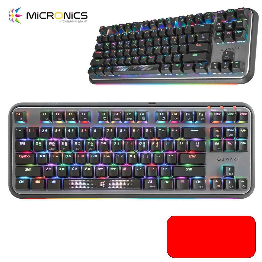 블루투스 RGB 텐키리스 게이밍 기계식 키보드(적축)