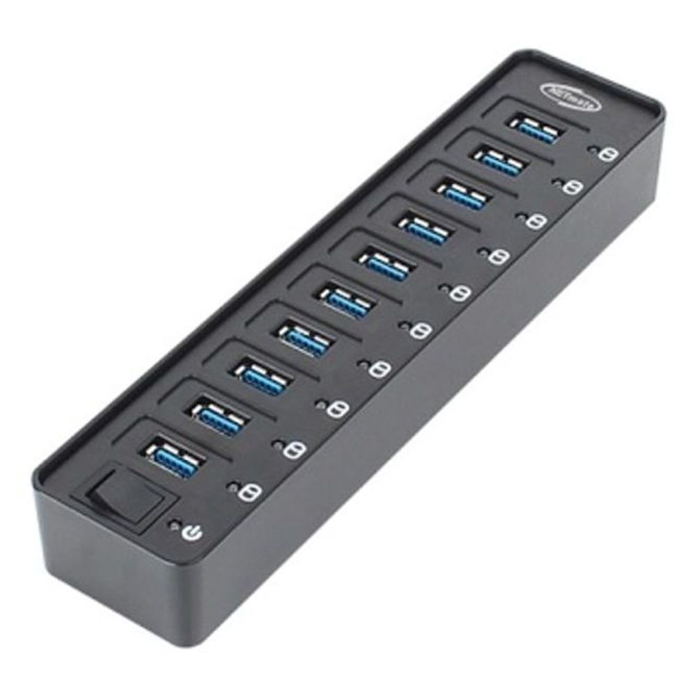 10포트 대용량 허브 USB3.0 유전원 피씨방 학교 납품