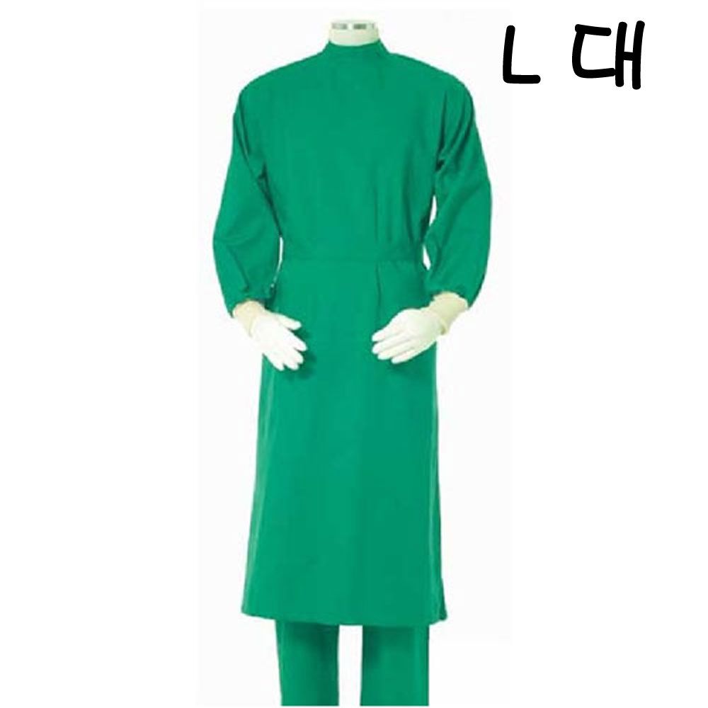 아이티알,NE 대진 수술가운 겉가운 녹색 초록색 수술복 (L 대형)