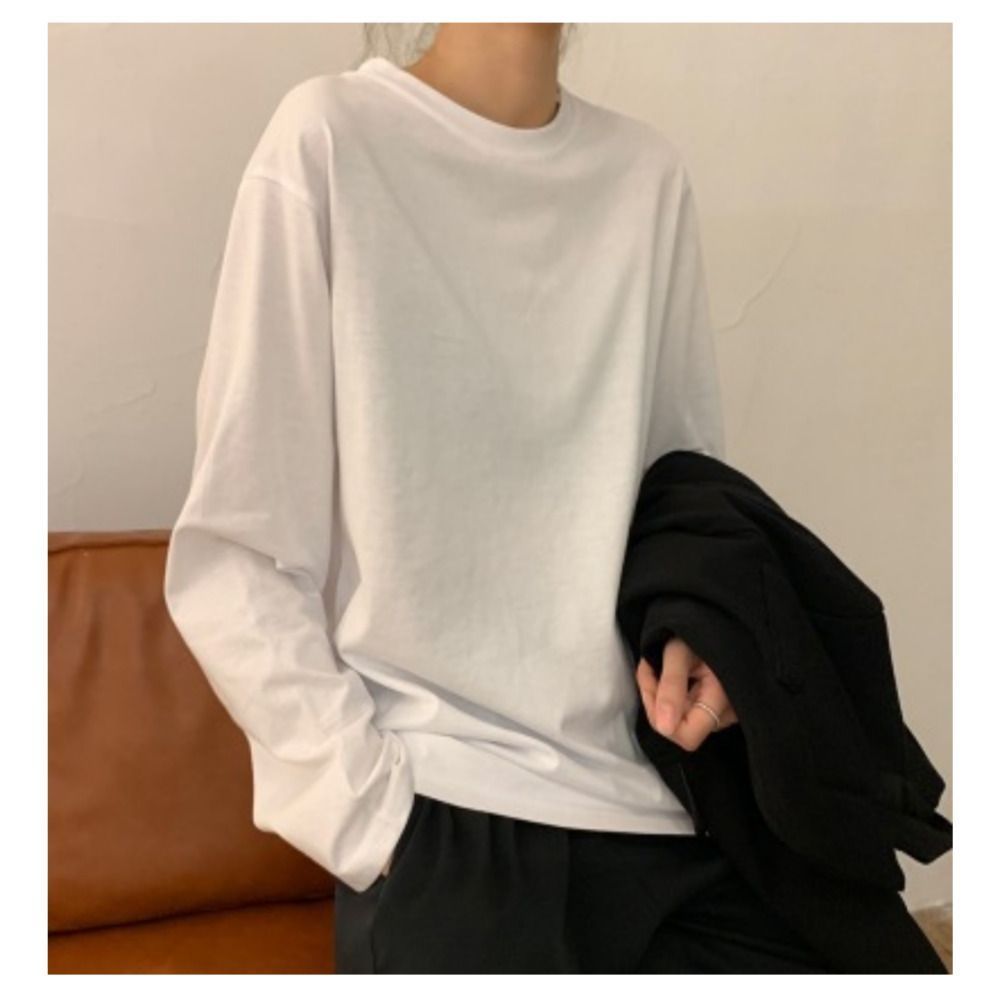 T 룩 세미크롭티셔츠 봄셔츠 보이고 로스토리