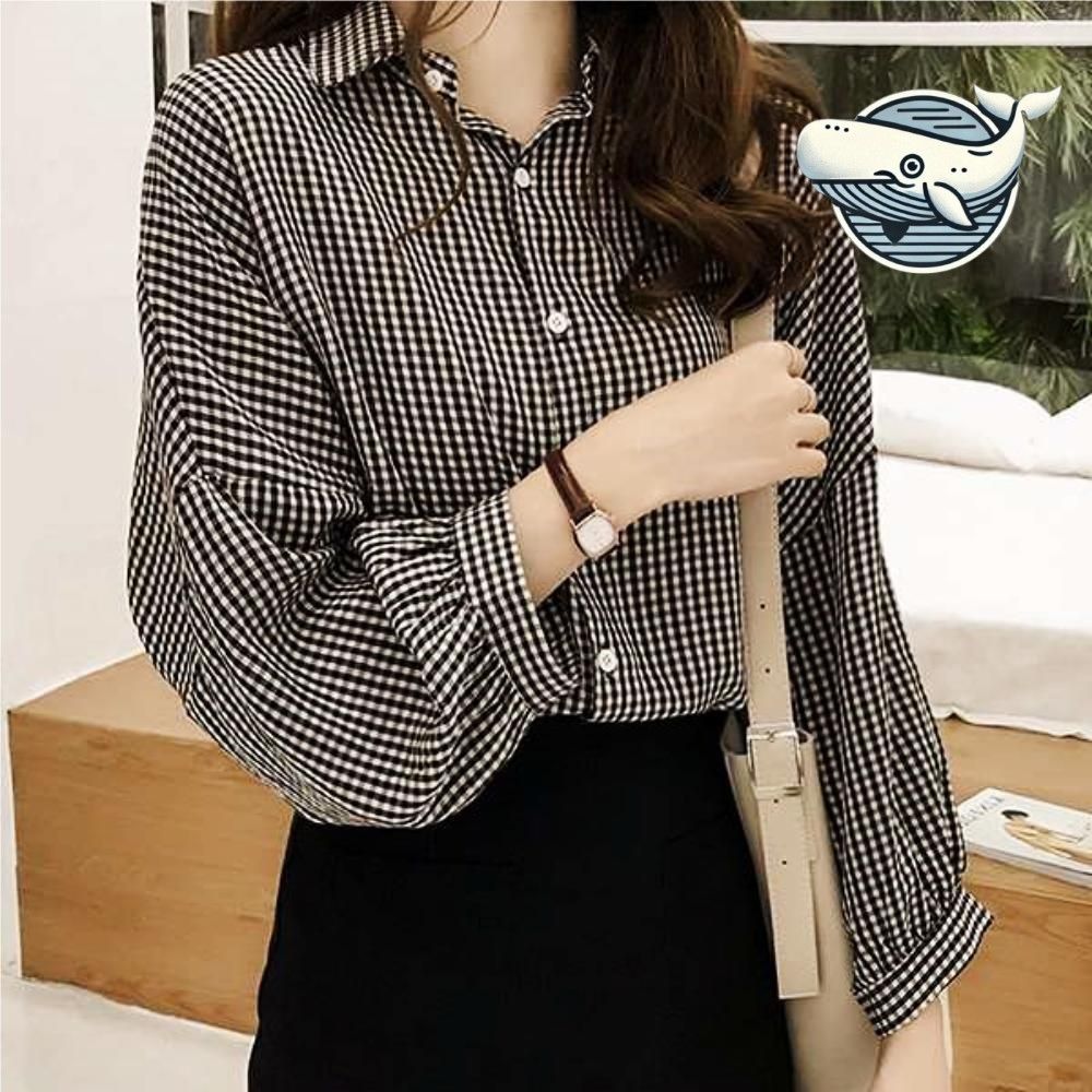 매일 입는 체크 셔츠 편안한 가오리핏 기본