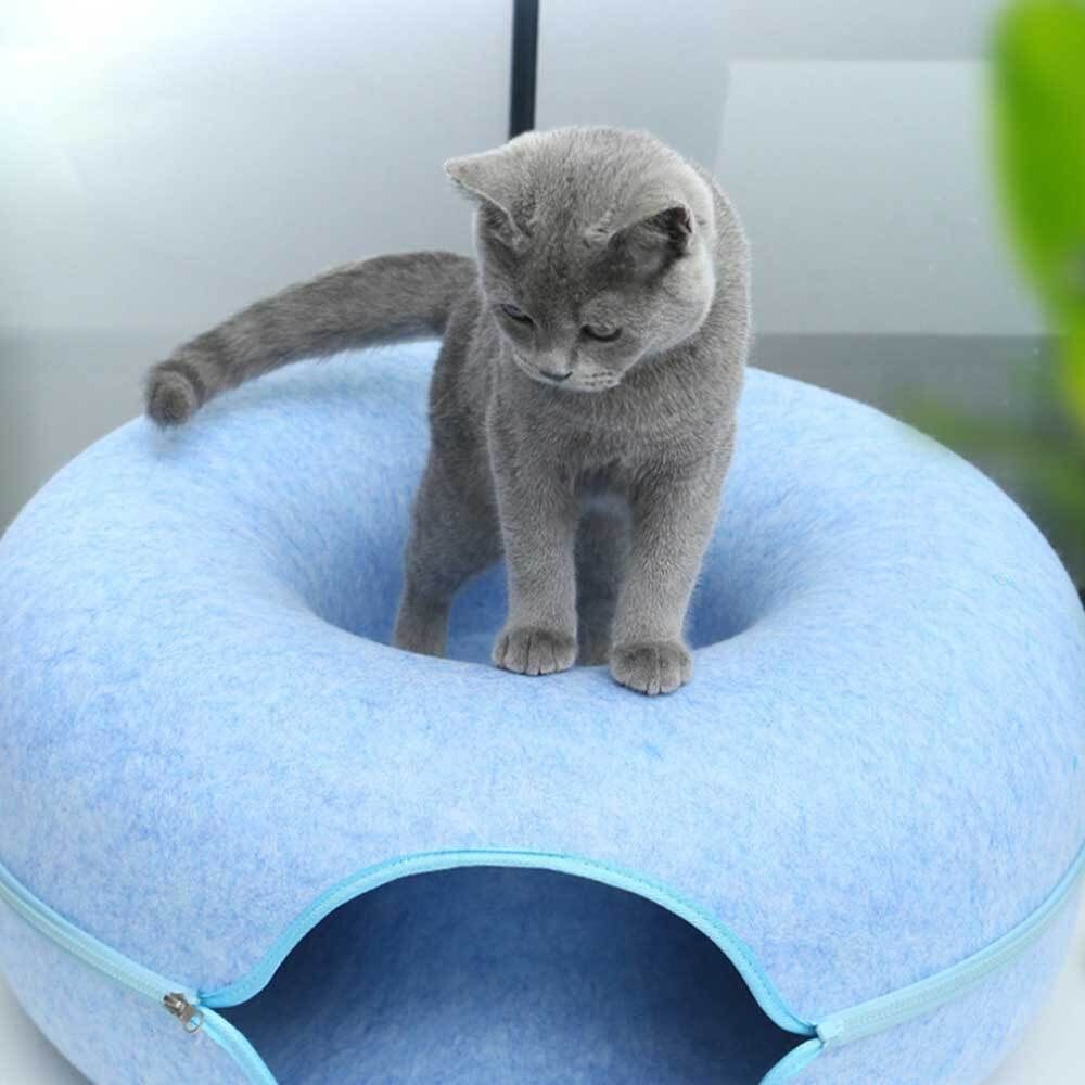 도넛 블루 터널 고양이 60cm 고양이 집