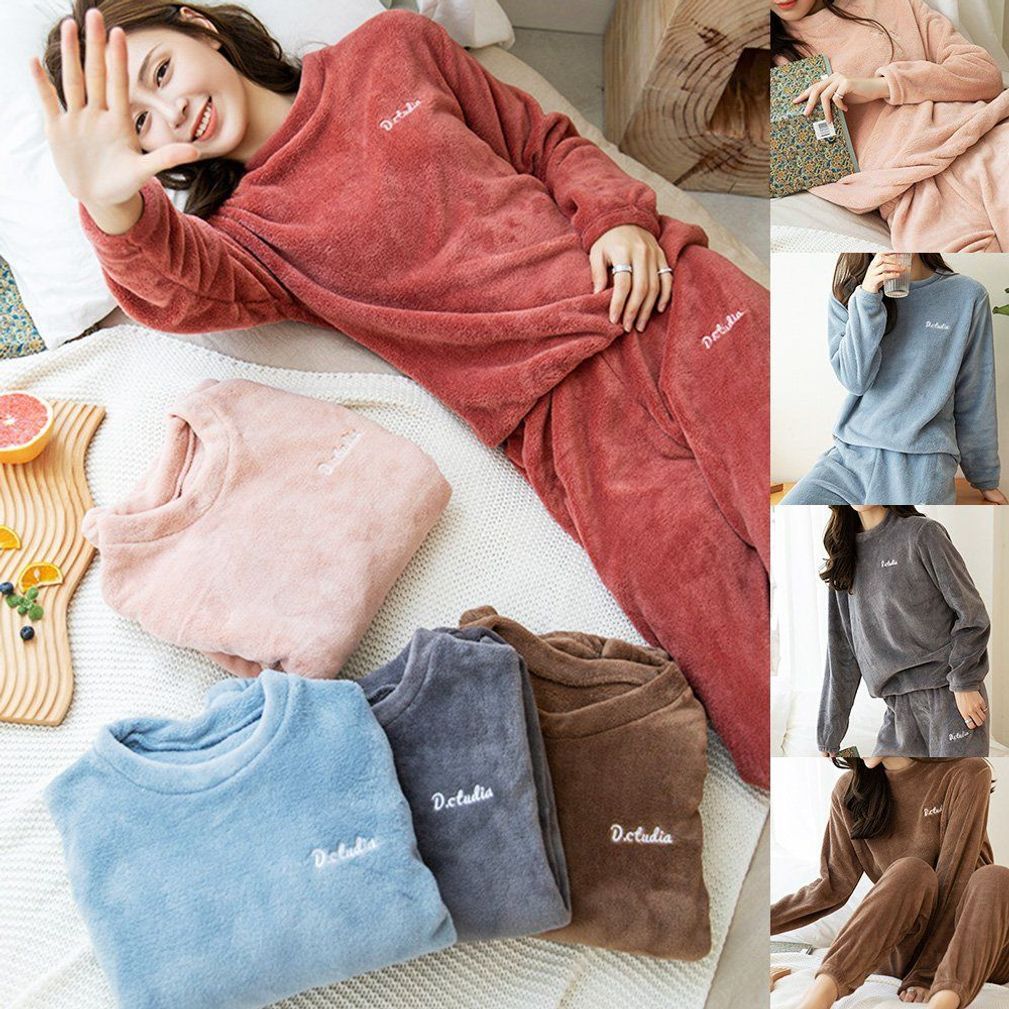 오노마 따뜻한 세트 수면 파자마 여자 잠옷 바