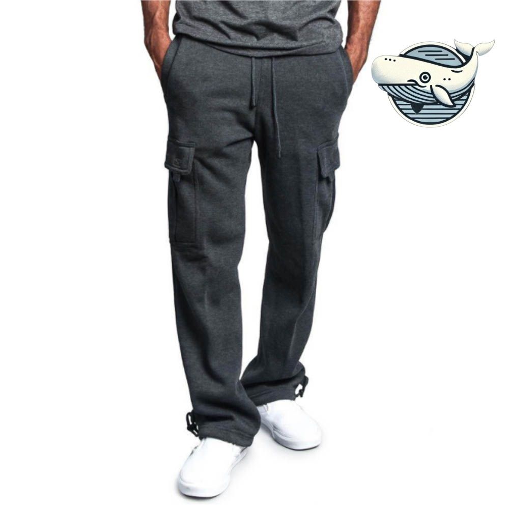 편안한 기모 카고 바지 남성용 데일리 트레이닝