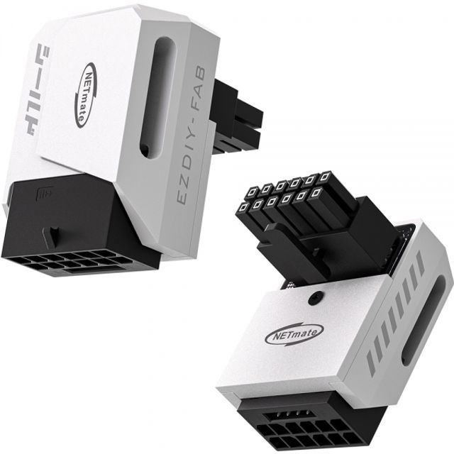 600W 12V-2x6 변환 어댑터 알루미늄 화이트 RVS 90도