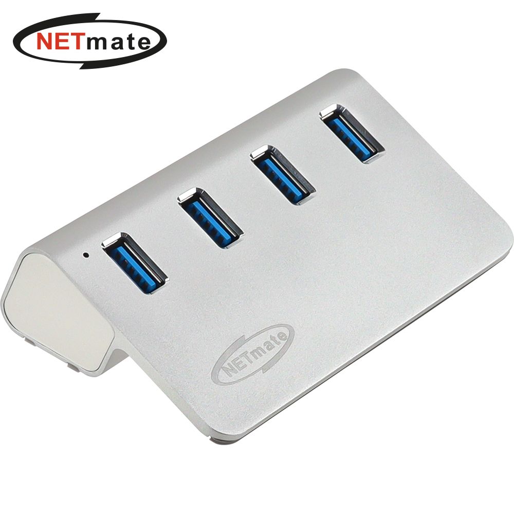 강원전자 넷메이트 NM-UT324S USB3.2 4포트 허브 실버