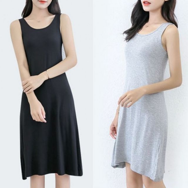 프릴 원피스 편한 기본 나시 데이 모달 드레스 여름