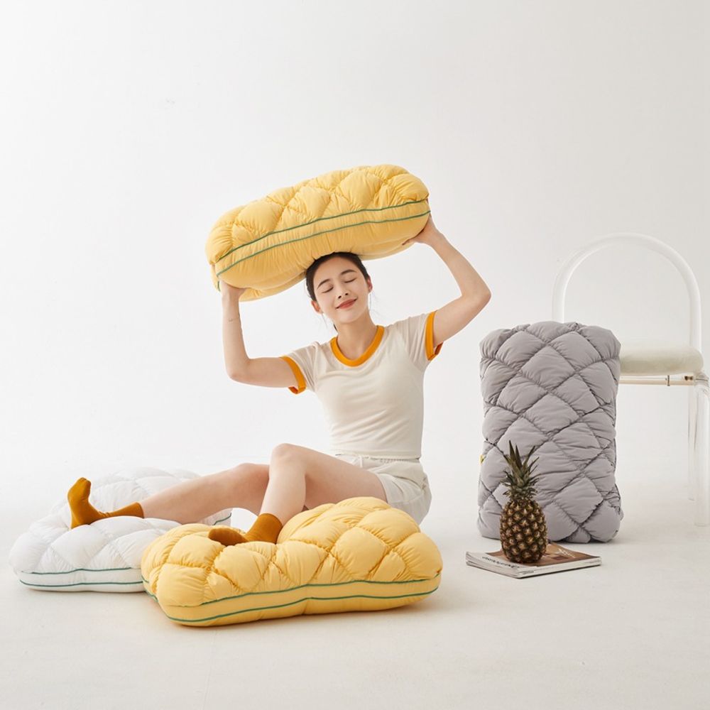 파인애플 견인 경추 베개 라텍스 메모리폼 베게 배게
