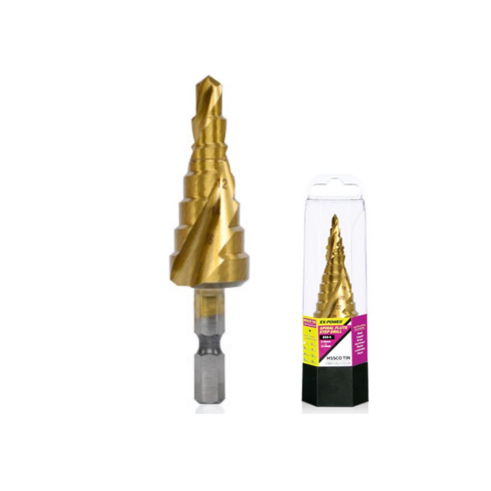 TiN 육각 SUS용 4 25 Co 헤리컬 비트 스텝드릴 85mm 2