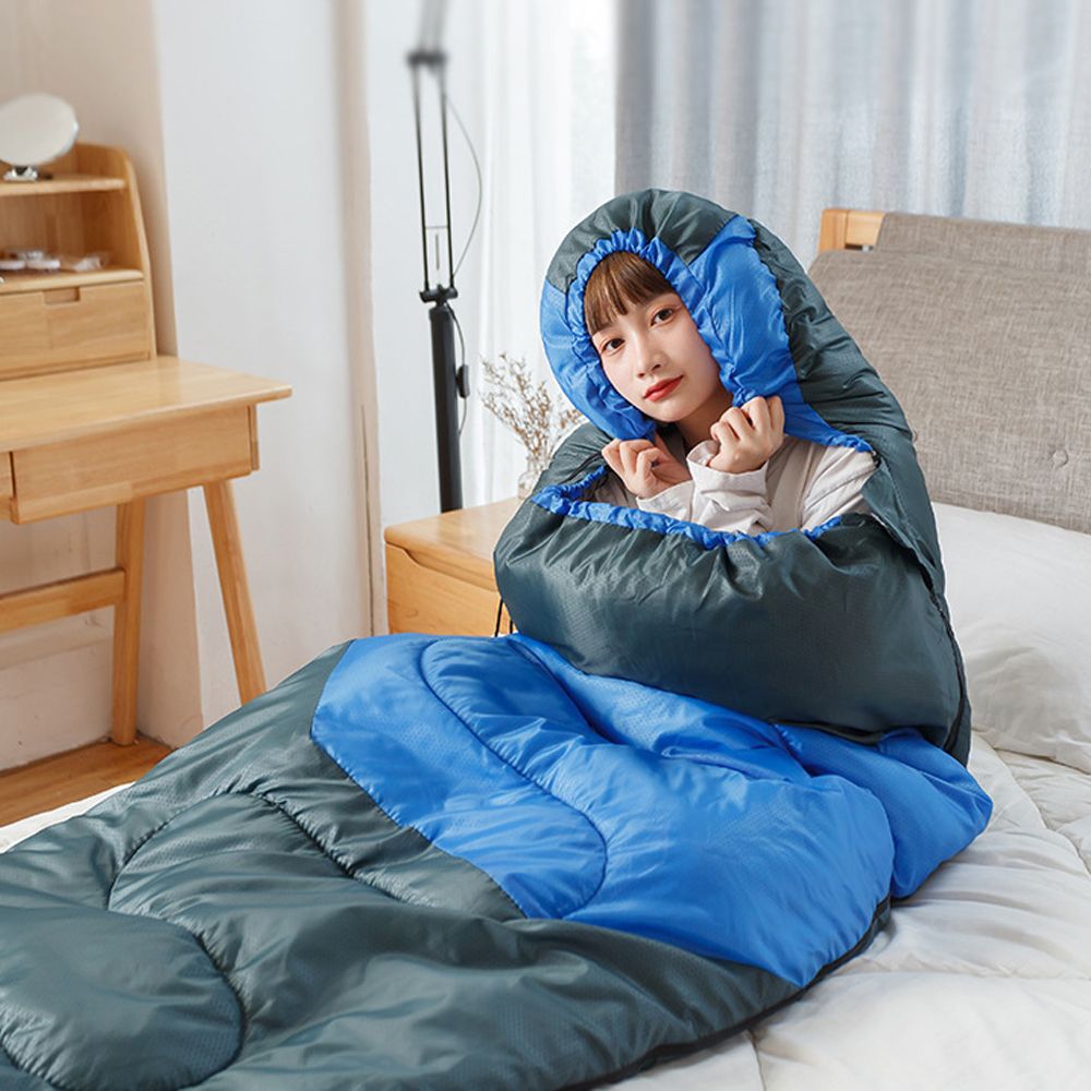 투톤침낭 후드형침낭 사계절용 동계용 생활방수