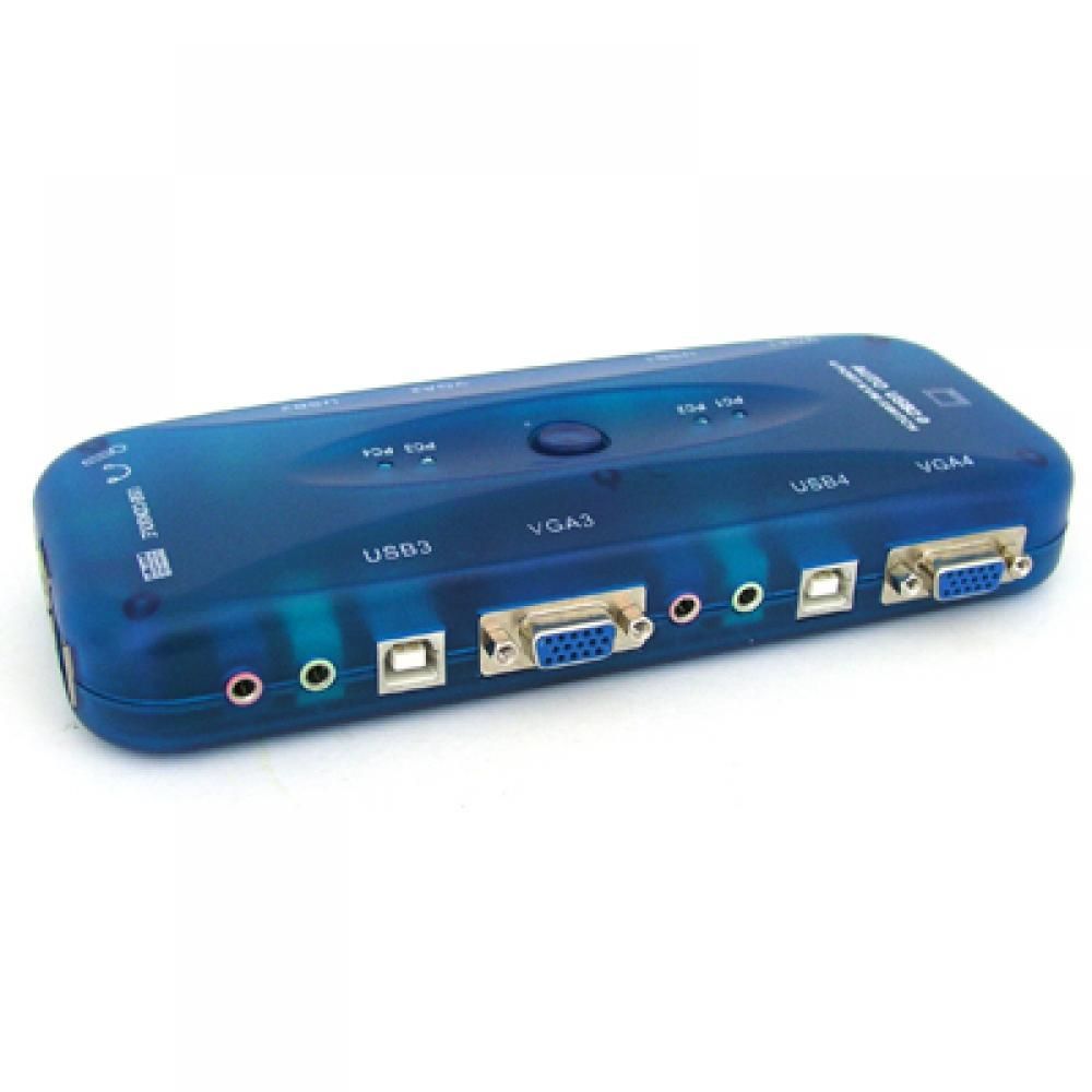 Coms USB KVM 스위치 4대1 오디오 지원 MT-471UK