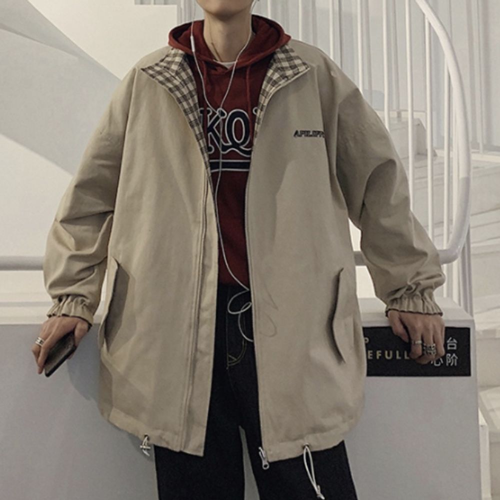 봄 가을 간절기 양면자켓 바람막이 외투 남성 아우터