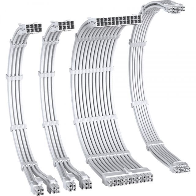 PSU 연장 16AWG 슬리빙 케이블 올화이트4종 EZDIY-FAB