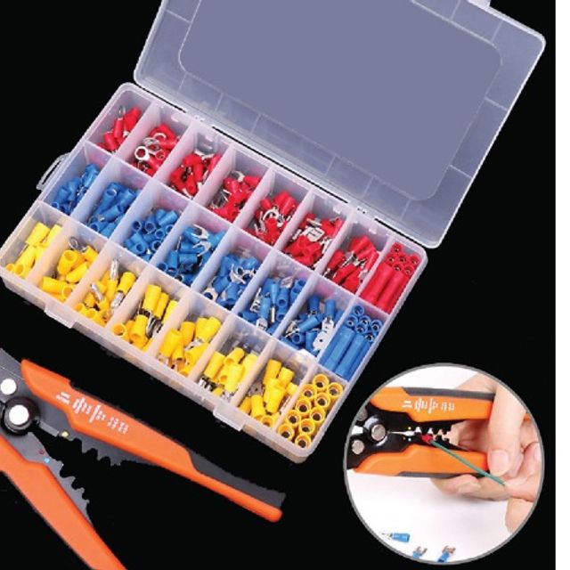 다기능 스트리퍼 압착기 + 퀵터미널 단자 450pcs SET