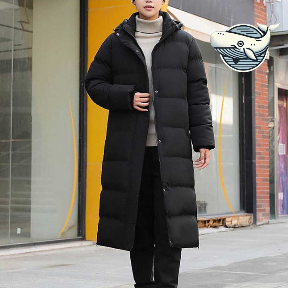 따뜻한 후드 롱패딩 실용적 투웨이 집업