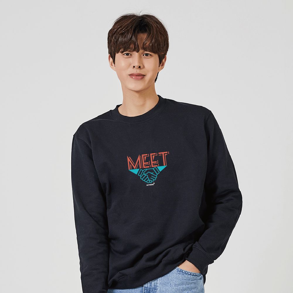 키밍 meet 라운드넥반팔 맨투맨 여행커플룩