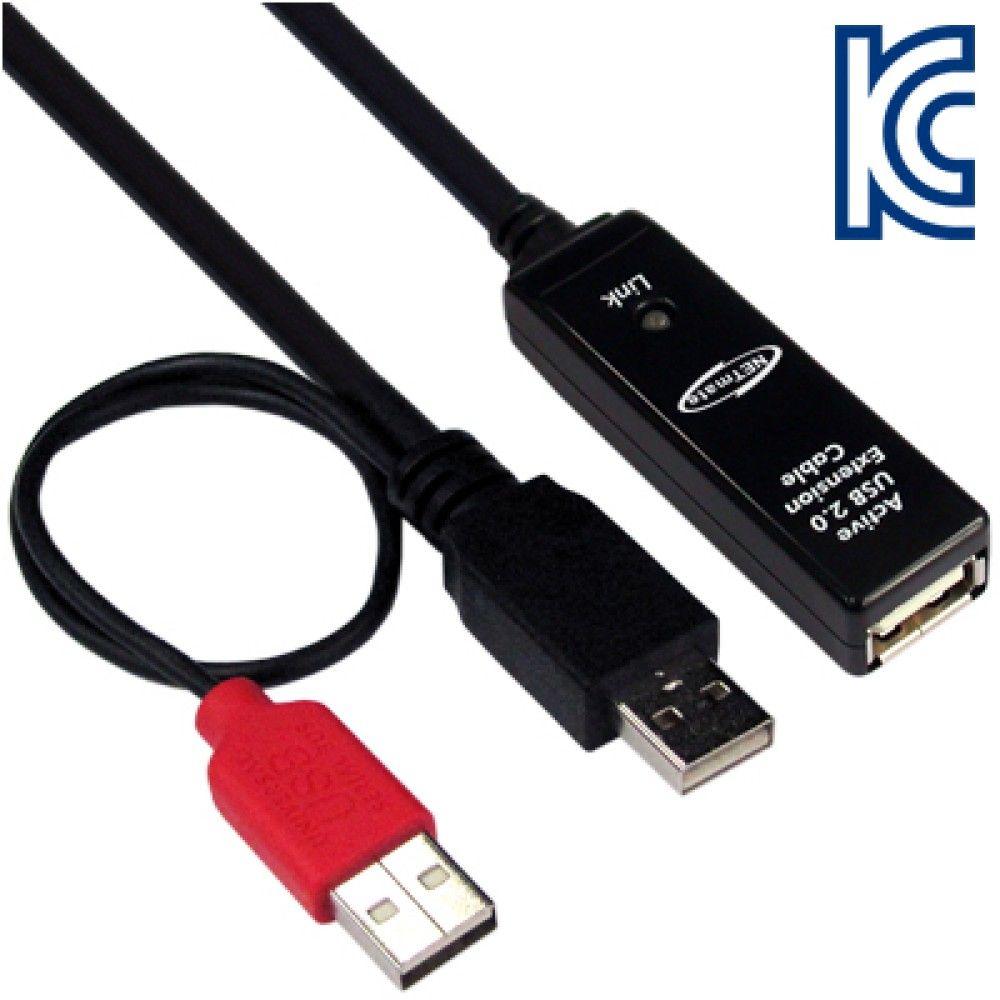 넷메이트 CBLJS203AJS20M USB2.0 무전원 리피터 New 2