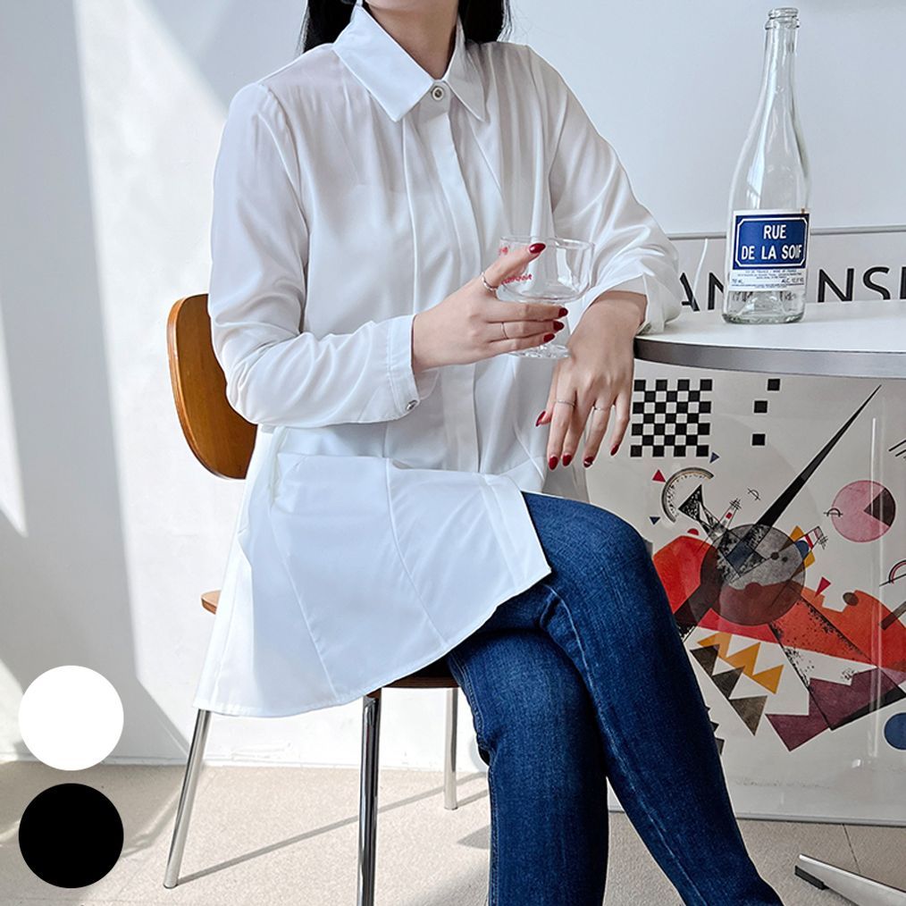중년 베르루즈핏에이롱셔츠 여성큰옷 여성 여성미