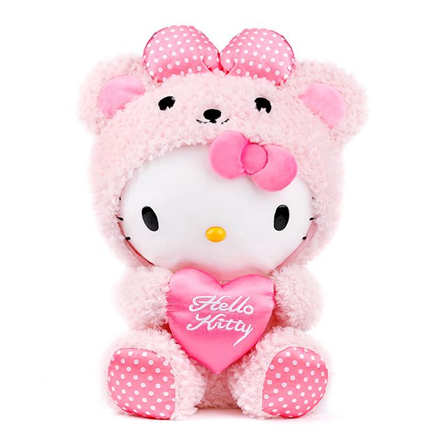 헬로키티 핑크 곰돌이 인형옷 하트 코스튬 고양이