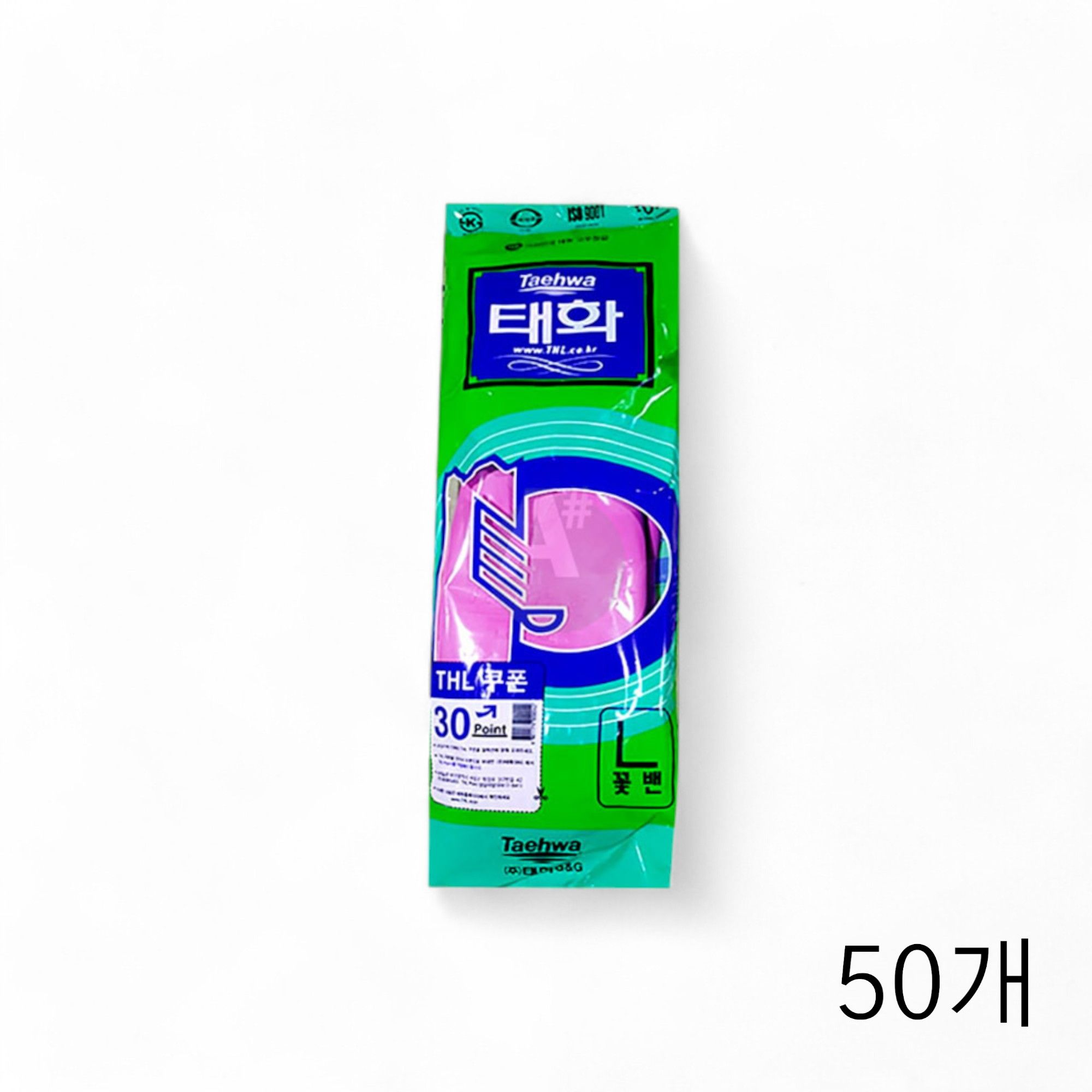 태화지앤지 고무장갑 꽃밴L 분홍색 X 50개 주방장갑