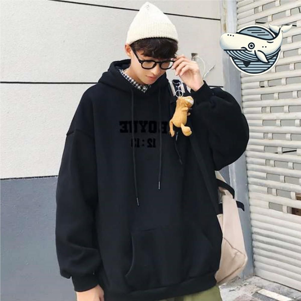 기모 후드티 멋스러운 오버핏 레터링 남녀공용