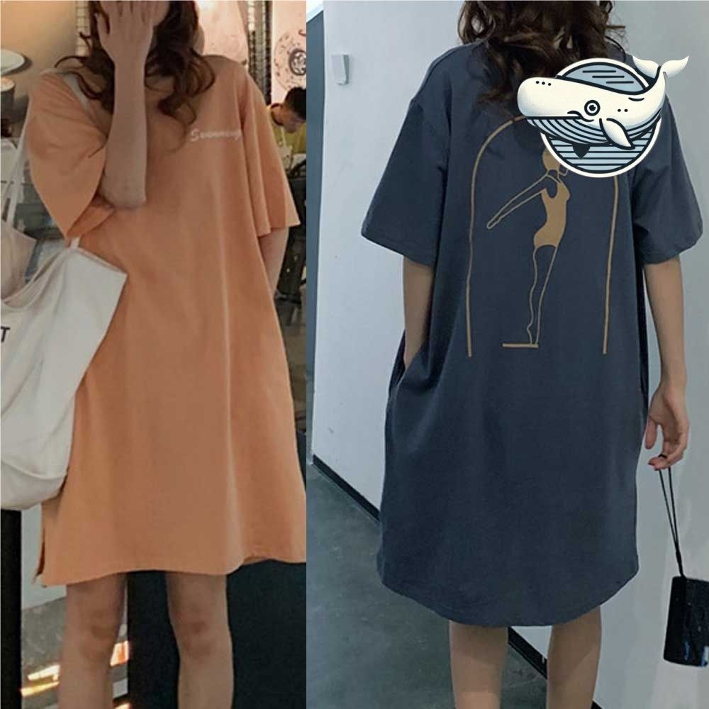 편한 기분 롱티셔츠 세미 오버핏 여성룩 여름