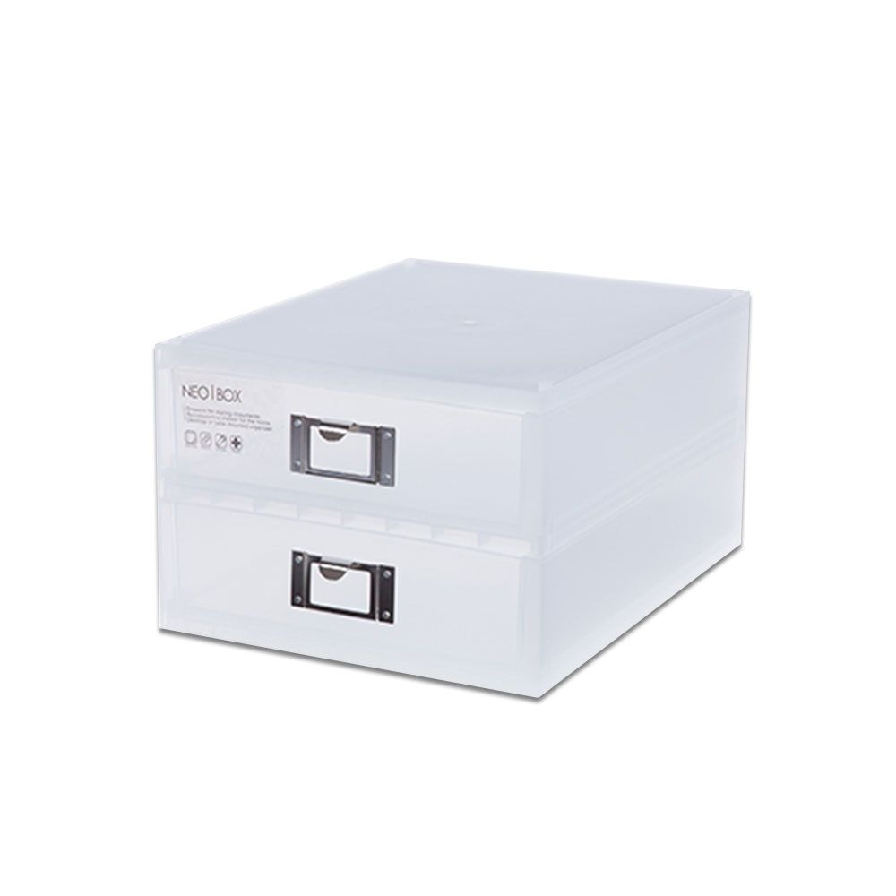2단 수납함 소품함 속옷 정리함 35x18.4cm 1개 스모그