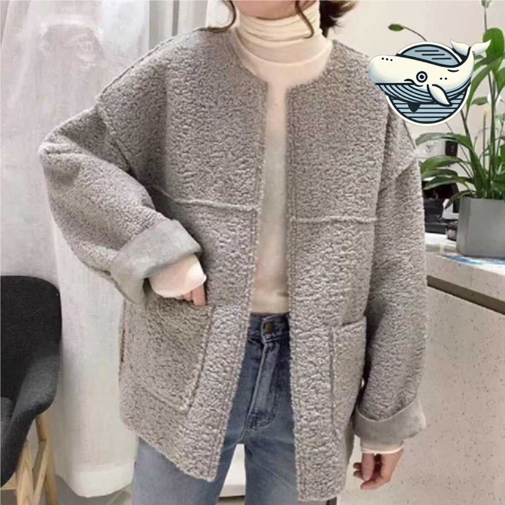 가벼운 캐주얼 뽀글이 양털 자켓 여리여리