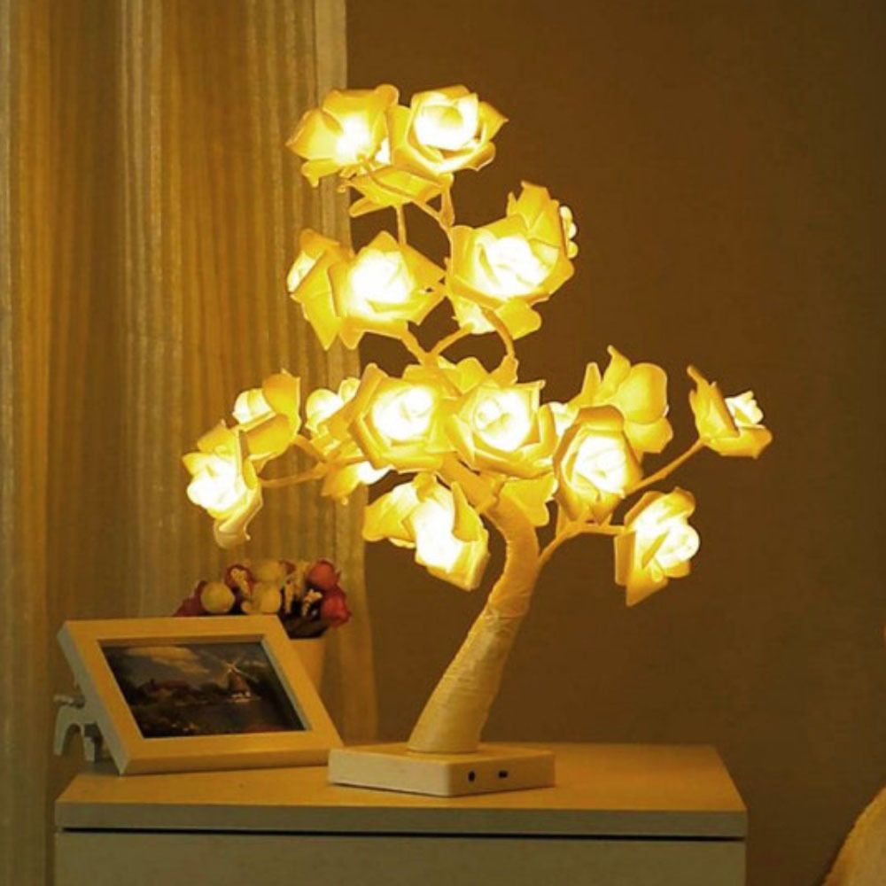 장미 led무드등 이동저장장치 단스탠드 건전지 led +