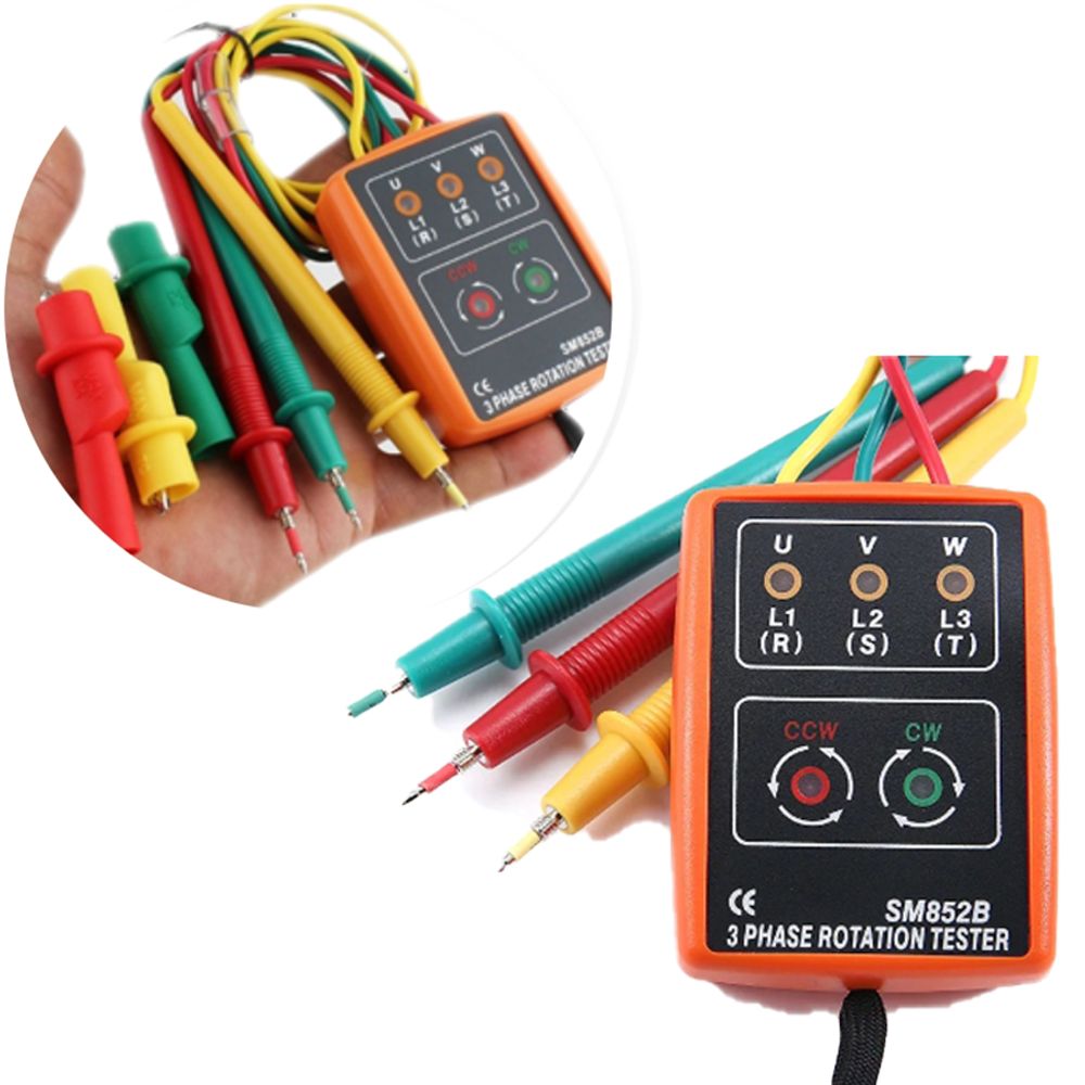 교류 3상 역상 위상 5LED 3강시퀀스 SM852B 테스터기