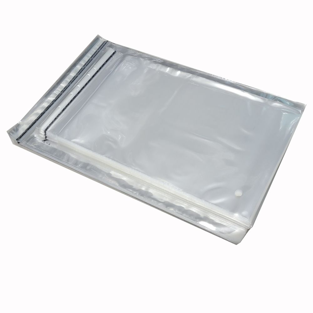 P30 투명 PP 접착 비닐 봉투 30 x 40cm + 4cm