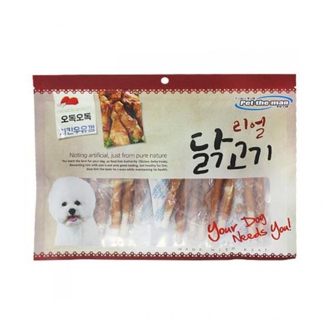 닭고기(오독오독 300gX5봉 치킨우유껌) 일상 강아지육