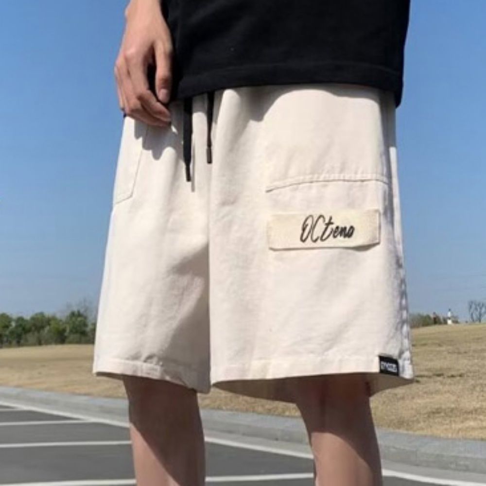 남성 와이드핏 빅주머니 편한 허리밴딩 면 반바지