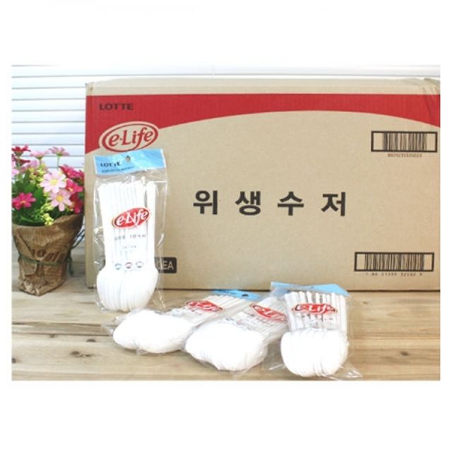 BOX 대용량 위생수저 1000P 일회용숟가락 일회용수저