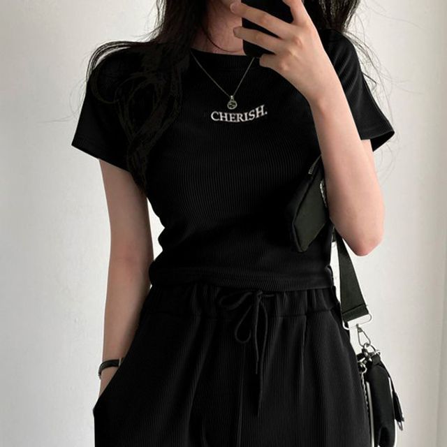 긴팔 레터링 여성 봄 긴팔티셔츠 티셔츠 베이직