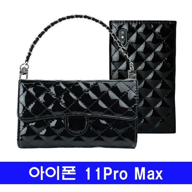 아이폰 11프로맥스 lmn애나멜퀼팅 클러치 케이스