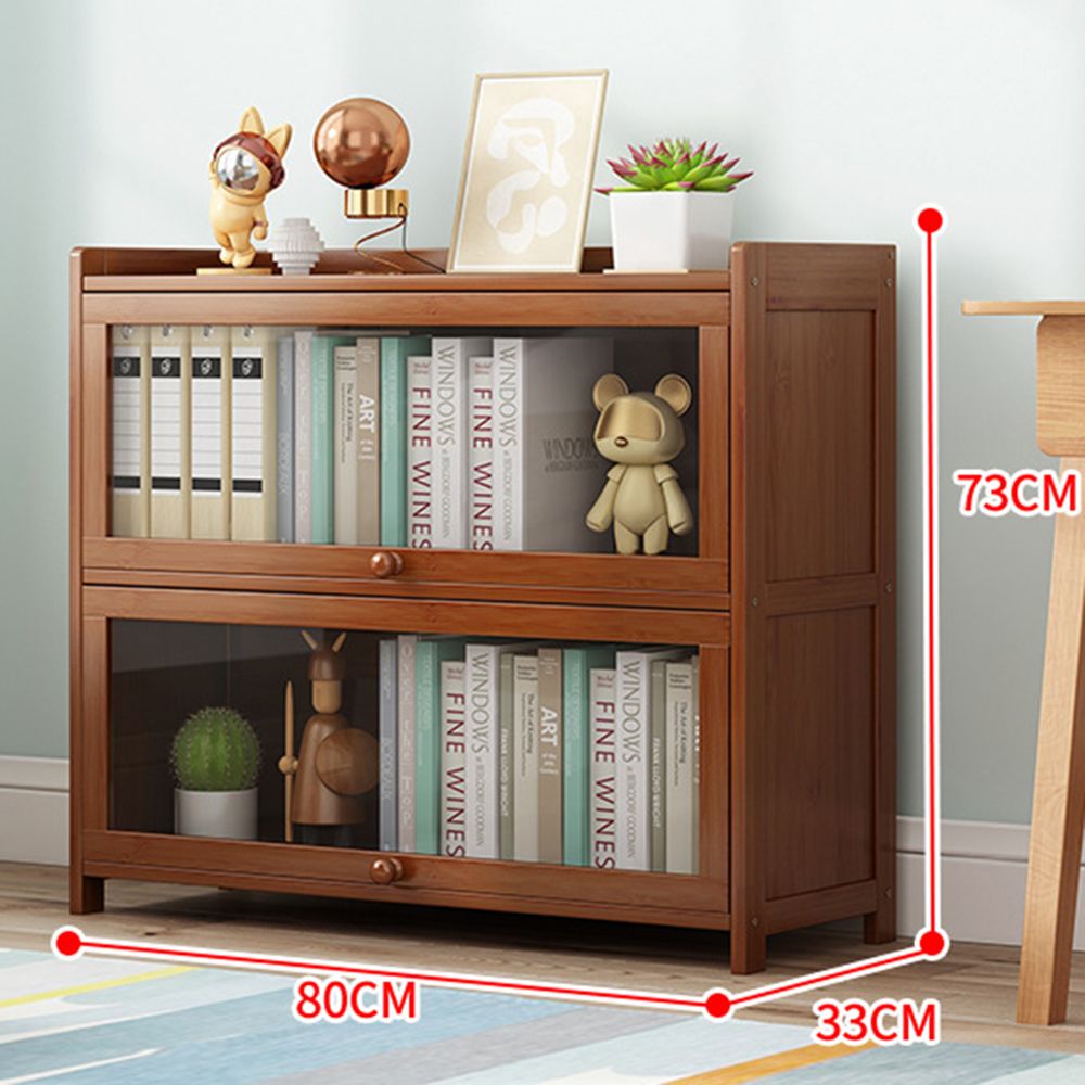 아크릴 3단 월넛 수납장 대나무 80cm