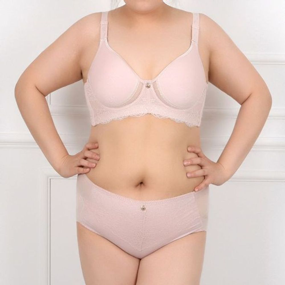 노 LB 패턴 풀컵 플라워 가슴 스포츠브라탑