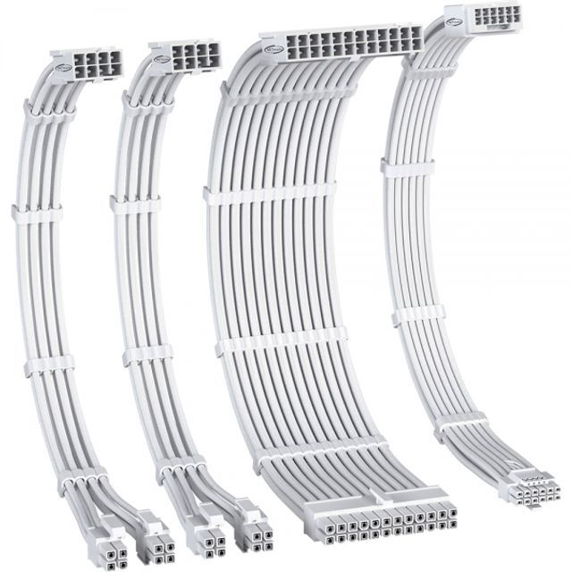 PSU 연장 16AWG 슬리빙 케이블 세트 올화이트 4종