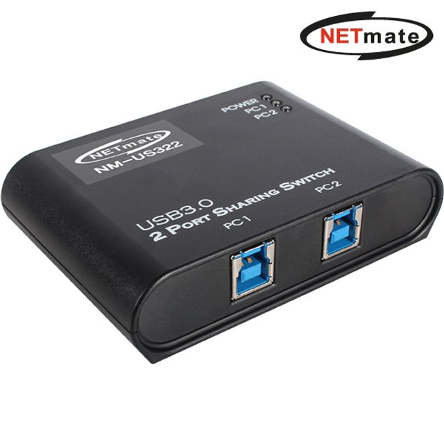 넷메이트 NM-US322 USB3.0 2B 1A 반자동 선택기