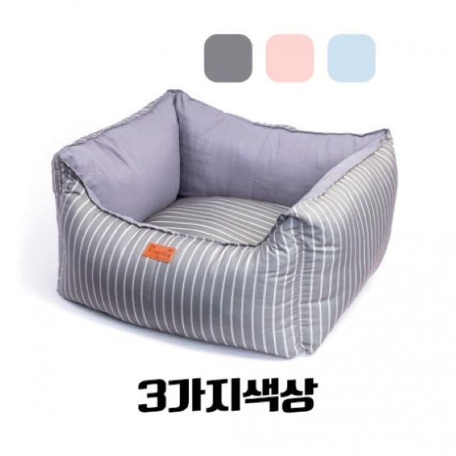 킹스독 컴포트 스트라이프 사각베드 L