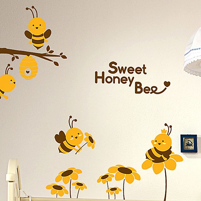 꿀벌이야기 포인트그래픽스티커 시트지 벽지식