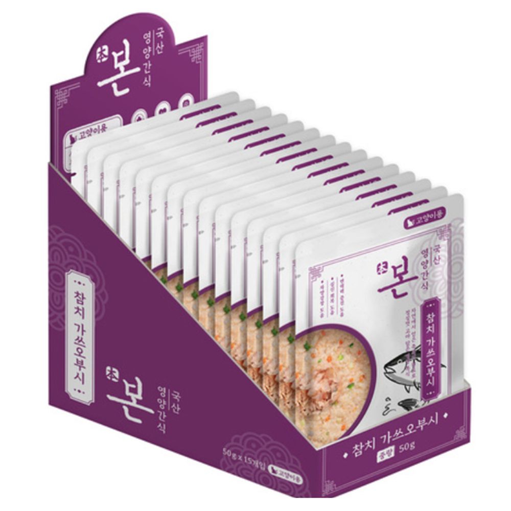 고양이 참치 가쓰오부시 보양죽 50g 15P 영양 간식