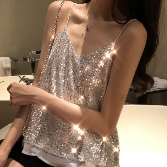 G124460 스팽글 쉬폰레이어드 기본