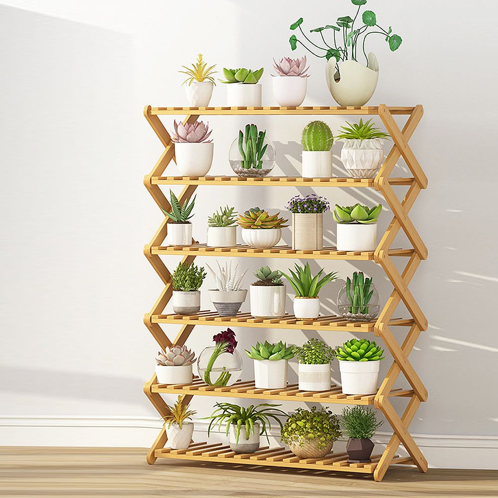 인테리어 대나무 화분진열대 80cm ver12 6단